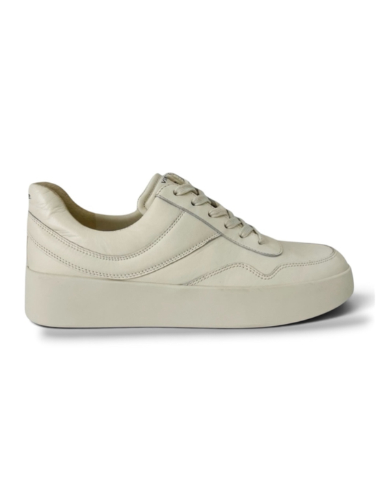 Vince Shoes - Vince Warren Court Platform Lace Up Sneakers Milk White Leather Womens 10